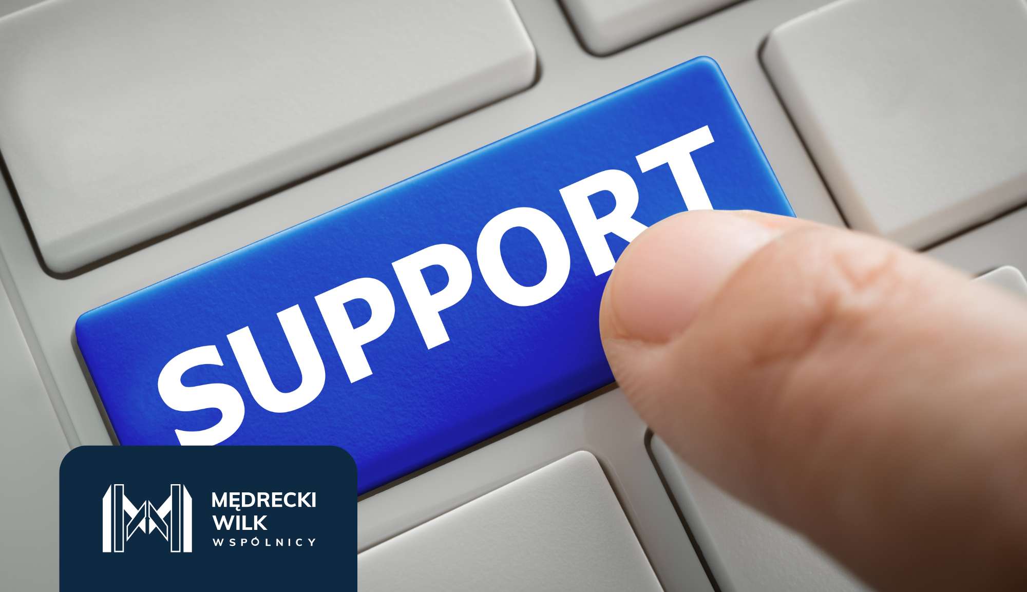 Klawiatura, napis na klawiszu "Support" - wsparcie