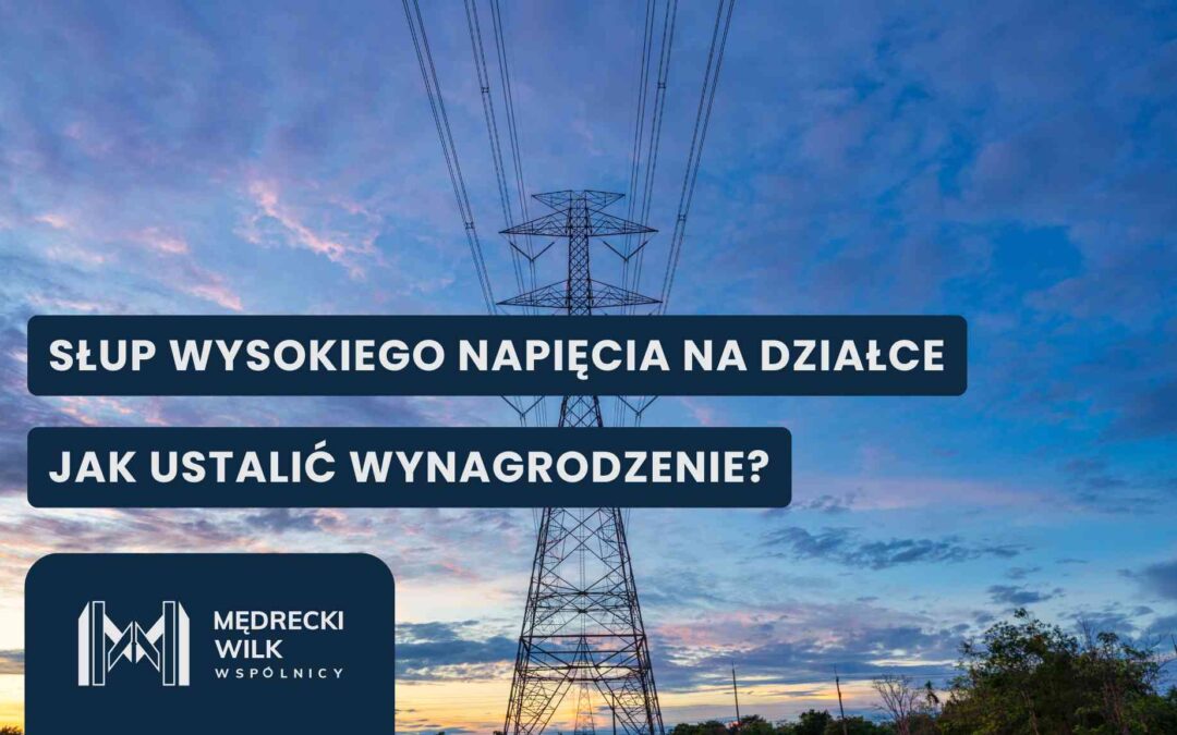 Słup wysokiego napięcia na działce – linia elektroenergetyczna i zagadnienie ustalenia wynagrodzenia za korzystanie z nieruchomości.
